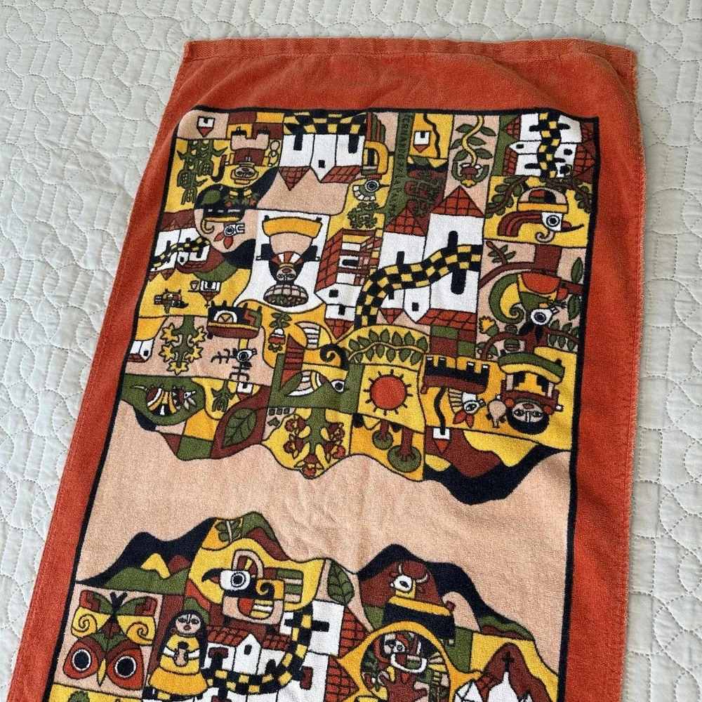 Vintage Hilasal Cotton Towel Fernando LA Palma Design Sheet Hand Mat El Salvador